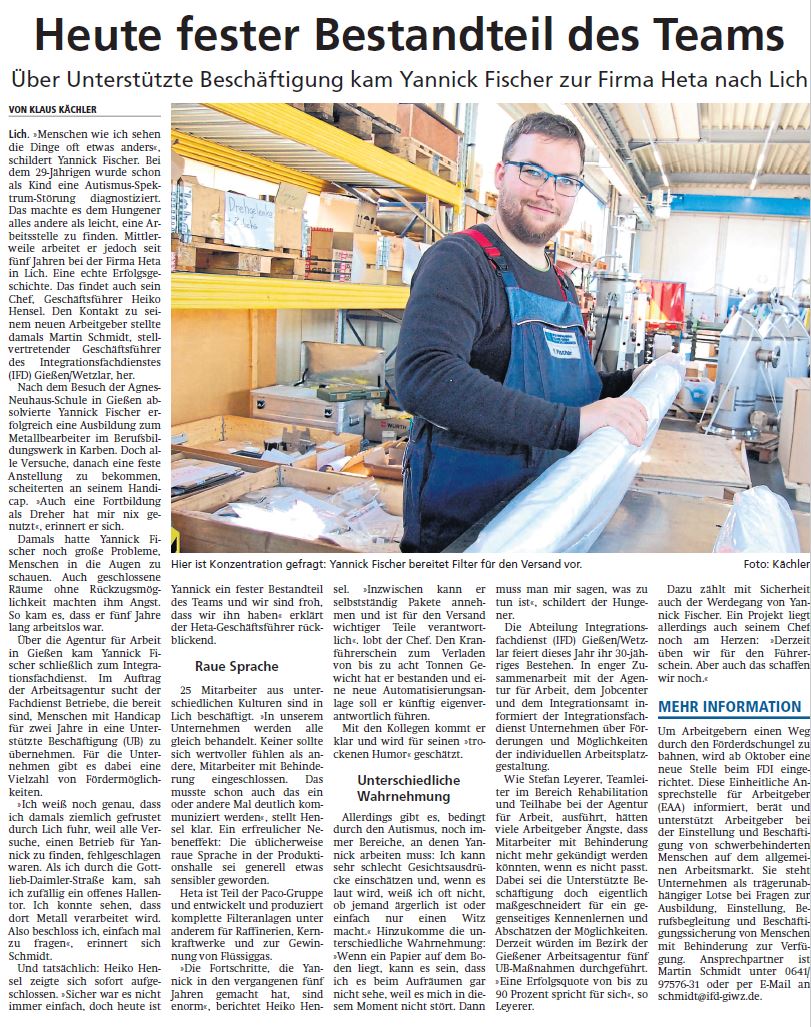 Yannick Fischer Giessener Anzeiger 2022 09 08 Foerderverein fuer seelische Gesundheit